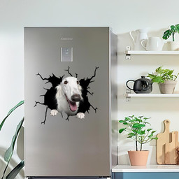 Borzoi Crack Window Decal Custom 3d Car Decal Vinyl Aesthetic Decal Funny Stickers Home Decor Gift Ideas Car Vinyl Decal Sticker Window Decals, Peel and Stick Wall Decals