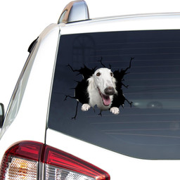 Borzoi Crack Window Decal Custom 3d Car Decal Vinyl Aesthetic Decal Funny Stickers Home Decor Gift Ideas Car Vinyl Decal Sticker Window Decals, Peel and Stick Wall Decals