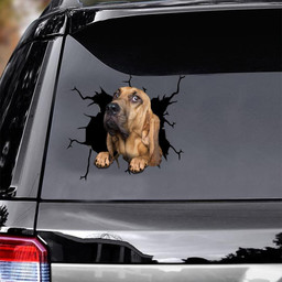 Bloodhound Crack Window Decal Custom 3d Car Decal Vinyl Aesthetic Decal Funny Stickers Cute Gift Ideas Ae10175 Car Vinyl Decal Sticker Window Decals, Peel and Stick Wall Decals