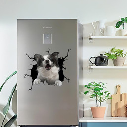 Border Collie Crack Window Decal Custom 3d Car Decal Vinyl Aesthetic Decal Funny Stickers Cute Gift Ideas Ae10192 Car Vinyl Decal Sticker Window Decals, Peel and Stick Wall Decals