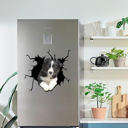 Border Collie Crack Window Decal Custom 3d Car Decal Vinyl Aesthetic Decal Funny Stickers Cute Gift Ideas Ae10190 Car Vinyl Decal Sticker Window Decals, Peel and Stick Wall Decals
