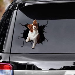 Border Collie Crack Window Decal Custom 3d Car Decal Vinyl Aesthetic Decal Funny Stickers Cute Gift Ideas Ae10194 Car Vinyl Decal Sticker Window Decals, Peel and Stick Wall Decals
