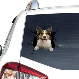 Border Collie Crack Window Decal Custom 3d Car Decal Vinyl Aesthetic Decal Funny Stickers Cute Gift Ideas Ae10191 Car Vinyl Decal Sticker Window Decals, Peel and Stick Wall Decals