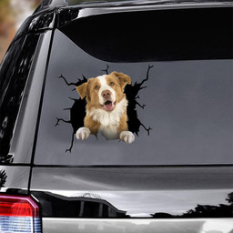 Border Collie Crack Window Decal Custom 3d Car Decal Vinyl Aesthetic Decal Funny Stickers Cute Gift Ideas Ae10187 Car Vinyl Decal Sticker Window Decals, Peel and Stick Wall Decals