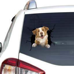 Border Collie Crack Window Decal Custom 3d Car Decal Vinyl Aesthetic Decal Funny Stickers Cute Gift Ideas Ae10187 Car Vinyl Decal Sticker Window Decals, Peel and Stick Wall Decals