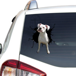 Boxer Dog Breeds Dogs Puppy Crack Window Decal Custom 3d Car Decal Vinyl Aesthetic Decal Funny Stickers Cute Gift Ideas Ae10230 Car Vinyl Decal Sticker Window Decals, Peel and Stick Wall Decals