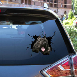 Bouvier Des Flandres Crack Window Decal Custom 3d Car Decal Vinyl Aesthetic Decal Funny Stickers Cute Gift Ideas Ae10219 Car Vinyl Decal Sticker Window Decals, Peel and Stick Wall Decals 12x12IN 2PCS