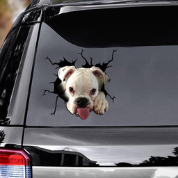 Boxer Dog Breeds Dogs Puppy Crack Window Decal Custom 3d Car Decal Vinyl Aesthetic Decal Funny Stickers Cute Gift Ideas Ae10235 Car Vinyl Decal Sticker Window Decals, Peel and Stick Wall Decals