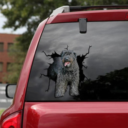 Bouvier Des Flandres Crack Window Decal Custom 3d Car Decal Vinyl Aesthetic Decal Funny Stickers Cute Gift Ideas Ae10217 Car Vinyl Decal Sticker Window Decals, Peel and Stick Wall Decals 18x18IN 2PCS
