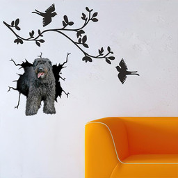 Bouvier Des Flandres Crack Window Decal Custom 3d Car Decal Vinyl Aesthetic Decal Funny Stickers Cute Gift Ideas Ae10217 Car Vinyl Decal Sticker Window Decals, Peel and Stick Wall Decals