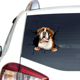 Boxer Dog Breeds Dogs Puppy Crack Window Decal Custom 3d Car Decal Vinyl Aesthetic Decal Funny Stickers Cute Gift Ideas Ae10229 Car Vinyl Decal Sticker Window Decals, Peel and Stick Wall Decals
