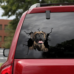 Boxer Dog Breeds Dogs Puppy Crack Window Decal Custom 3d Car Decal Vinyl Aesthetic Decal Funny Stickers Cute Gift Ideas Ae10239 Car Vinyl Decal Sticker Window Decals, Peel and Stick Wall Decals 18x18IN 2PCS