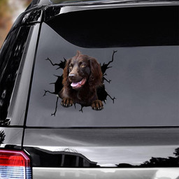 Boykin Spaniel Crack Window Decal Custom 3d Car Decal Vinyl Aesthetic Decal Funny Stickers Cute Gift Ideas Ae10242 Car Vinyl Decal Sticker Window Decals, Peel and Stick Wall Decals