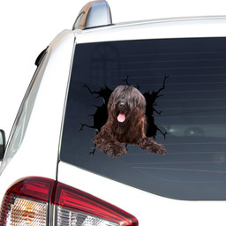 Briard Crack Window Decal Custom 3d Car Decal Vinyl Aesthetic Decal Funny Stickers Home Decor Gift Ideas Car Vinyl Decal Sticker Window Decals, Peel and Stick Wall Decals