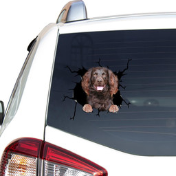 Boykin Spaniel Crack Window Decal Custom 3d Car Decal Vinyl Aesthetic Decal Funny Stickers Home Decor Gift Ideas Car Vinyl Decal Sticker Window Decals, Peel and Stick Wall Decals