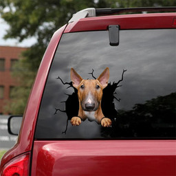 Bull Terrier Crack Window Decal Custom 3d Car Decal Vinyl Aesthetic Decal Funny Stickers Cute Gift Ideas Ae10260 Car Vinyl Decal Sticker Window Decals, Peel and Stick Wall Decals 18x18IN 2PCS
