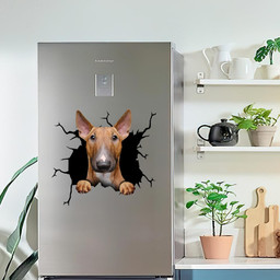 Bull Terrier Crack Window Decal Custom 3d Car Decal Vinyl Aesthetic Decal Funny Stickers Cute Gift Ideas Ae10260 Car Vinyl Decal Sticker Window Decals, Peel and Stick Wall Decals