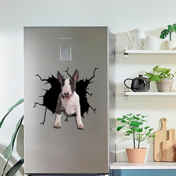 Bull Terrier Crack Window Decal Custom 3d Car Decal Vinyl Aesthetic Decal Funny Stickers Cute Gift Ideas Ae10262 Car Vinyl Decal Sticker Window Decals, Peel and Stick Wall Decals