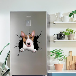 Bull Terrier Crack Window Decal Custom 3d Car Decal Vinyl Aesthetic Decal Funny Stickers Cute Gift Ideas Ae10264 Car Vinyl Decal Sticker Window Decals, Peel and Stick Wall Decals