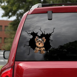 Cairn Terrier Crack Vinyl Car Decal For Cute For Dog Lover Car Vinyl Decal Sticker Window Decals, Peel and Stick Wall Decals 18x18IN 2PCS