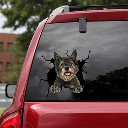 Cairn Terrier Crack Window Decal Custom 3d Car Decal Vinyl Aesthetic Decal Funny Stickers Cute Gift Ideas Ae10284 Car Vinyl Decal Sticker Window Decals, Peel and Stick Wall Decals 18x18IN 2PCS