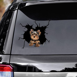 Cairn Terrier Crack Vinyl Car Decal For Cute For Dog Lover Car Vinyl Decal Sticker Window Decals, Peel and Stick Wall Decals