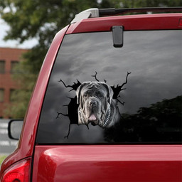 Bulldog Terrier Crack Funny Decals Birthday Gift For Sister Car Vinyl Decal Sticker Window Decals, Peel and Stick Wall Decals 18x18IN 2PCS
