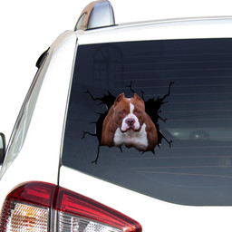 Bulldog Terrier Crack Cute Classic Decals Gift For Dog Lover Car Vinyl Decal Sticker Window Decals, Peel and Stick Wall Decals