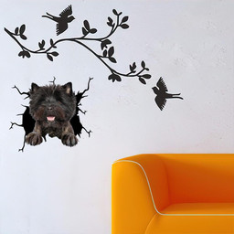 Cairn Terrier Crack Window Decal Custom 3d Car Decal Vinyl Aesthetic Decal Funny Stickers Cute Gift Ideas Ae10285 Car Vinyl Decal Sticker Window Decals, Peel and Stick Wall Decals