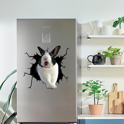 Bunny Crack Window Decal Custom 3d Car Decal Vinyl Aesthetic Decal Funny Stickers Home Decor Gift Ideas Car Vinyl Decal Sticker Window Decals, Peel and Stick Wall Decals