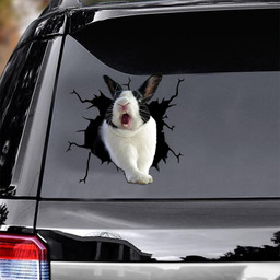 Bunny Crack Window Decal Custom 3d Car Decal Vinyl Aesthetic Decal Funny Stickers Home Decor Gift Ideas Car Vinyl Decal Sticker Window Decals, Peel and Stick Wall Decals