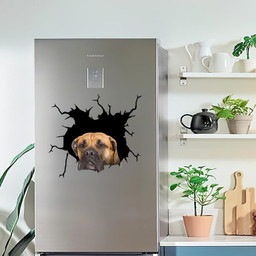 Bullmastiff Crack Window Decal Custom 3d Car Decal Vinyl Aesthetic Decal Funny Stickers Cute Gift Ideas Ae10277 Car Vinyl Decal Sticker Window Decals, Peel and Stick Wall Decals