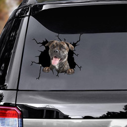 Bullmastiff Crack Window Decal Custom 3d Car Decal Vinyl Aesthetic Decal Funny Stickers Cute Gift Ideas Ae10275 Car Vinyl Decal Sticker Window Decals, Peel and Stick Wall Decals