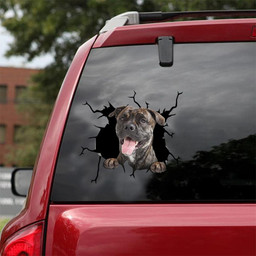 Bullmastiff Crack Window Decal Custom 3d Car Decal Vinyl Aesthetic Decal Funny Stickers Cute Gift Ideas Ae10275 Car Vinyl Decal Sticker Window Decals, Peel and Stick Wall Decals 18x18IN 2PCS