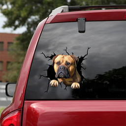 Bullmastiff Crack Window Decal Custom 3d Car Decal Vinyl Aesthetic Decal Funny Stickers Cute Gift Ideas Ae10276 Car Vinyl Decal Sticker Window Decals, Peel and Stick Wall Decals 18x18IN 2PCS