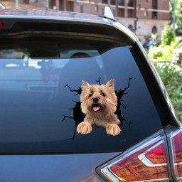 Cairn Terrier Crack Window Decal Custom 3d Car Decal Vinyl Aesthetic Decal Funny Stickers Cute Gift Ideas Ae10282 Car Vinyl Decal Sticker Window Decals, Peel and Stick Wall Decals 12x12IN 2PCS