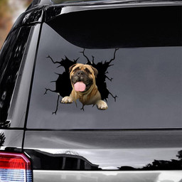 Bullmastiff Crack Window Decal Custom 3d Car Decal Vinyl Aesthetic Decal Funny Stickers Home Decor Gift Ideas Car Vinyl Decal Sticker Window Decals, Peel and Stick Wall Decals