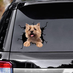 Cairn Terrier Crack Window Decal Custom 3d Car Decal Vinyl Aesthetic Decal Funny Stickers Cute Gift Ideas Ae10282 Car Vinyl Decal Sticker Window Decals, Peel and Stick Wall Decals