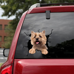 Cairn Terrier Crack Window Decal Custom 3d Car Decal Vinyl Aesthetic Decal Funny Stickers Cute Gift Ideas Ae10282 Car Vinyl Decal Sticker Window Decals, Peel and Stick Wall Decals 18x18IN 2PCS