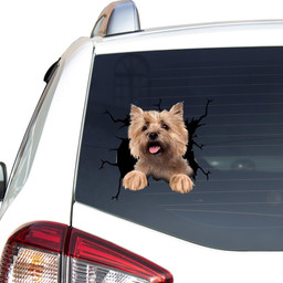Cairn Terrier Crack Window Decal Custom 3d Car Decal Vinyl Aesthetic Decal Funny Stickers Cute Gift Ideas Ae10282 Car Vinyl Decal Sticker Window Decals, Peel and Stick Wall Decals