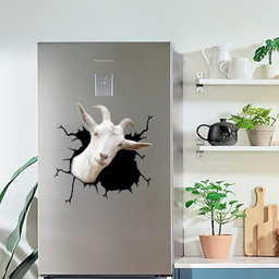 Cashmere Goat Crack Window Decal Custom 3d Car Decal Vinyl Aesthetic Decal Funny Stickers Home Decor Gift Ideas Car Vinyl Decal Sticker Window Decals, Peel and Stick Wall Decals