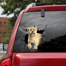 Cairn Terriers Crack Window Decal Custom 3d Car Decal Vinyl Aesthetic Decal Funny Stickers Home Decor Gift Ideas Car Vinyl Decal Sticker Window Decals, Peel and Stick Wall Decals 18x18IN 2PCS
