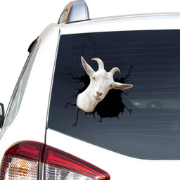 Cashmere Goat Crack Window Decal Custom 3d Car Decal Vinyl Aesthetic Decal Funny Stickers Home Decor Gift Ideas Car Vinyl Decal Sticker Window Decals, Peel and Stick Wall Decals