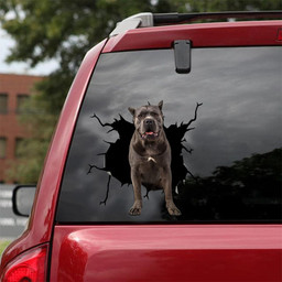 Cane Corso Crack Window Decal Custom 3d Car Decal Vinyl Aesthetic Decal Funny Stickers Cute Gift Ideas Ae10299 Car Vinyl Decal Sticker Window Decals, Peel and Stick Wall Decals 18x18IN 2PCS