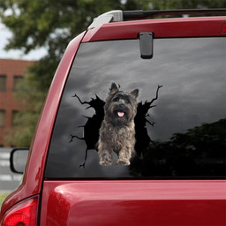 Cairn Terriers Crack Window Decal Custom 3d Car Decal Vinyl Aesthetic Decal Funny Stickers Cute Gift Ideas Ae10287 Car Vinyl Decal Sticker Window Decals, Peel and Stick Wall Decals 18x18IN 2PCS