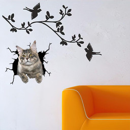 Cat Crack Decal Cute Stickers For Cat Lover Car Vinyl Decal Sticker Window Decals, Peel and Stick Wall Decals