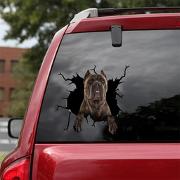 Cane Corso Crack Window Decal Custom 3d Car Decal Vinyl Aesthetic Decal Funny Stickers Cute Gift Ideas Ae10295 Car Vinyl Decal Sticker Window Decals, Peel and Stick Wall Decals 18x18IN 2PCS