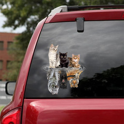 Cats Shade Tigers Animal Car Window Funny Gifs Custom Car Vinyl Car S Gift Tag.Png Car Vinyl Decal Sticker Window Decals, Peel and Stick Wall Decals 18x18IN 2PCS
