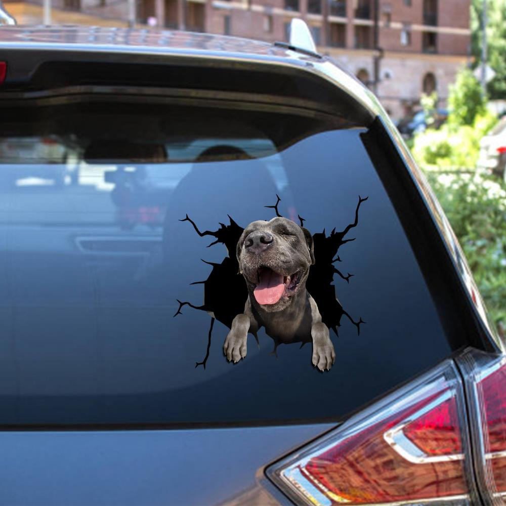 Cane Corso Crack Window Decal Custom 3d Car Decal Vinyl Aesthetic Decal Funny Stickers Cute Gift Ideas Ae10297 Car Vinyl Decal Sticker Window Decals, Peel and Stick Wall Decals 12x12IN 2PCS