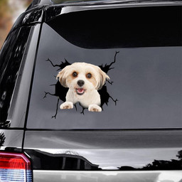 Cavachon Crack Window Decal Custom 3d Car Decal Vinyl Aesthetic Decal Funny Stickers Home Decor Gift Ideas Car Vinyl Decal Sticker Window Decals, Peel and Stick Wall Decals